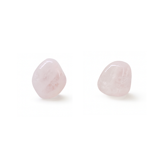 Large Rose Quartz Tumbled Natural Stone Earrings