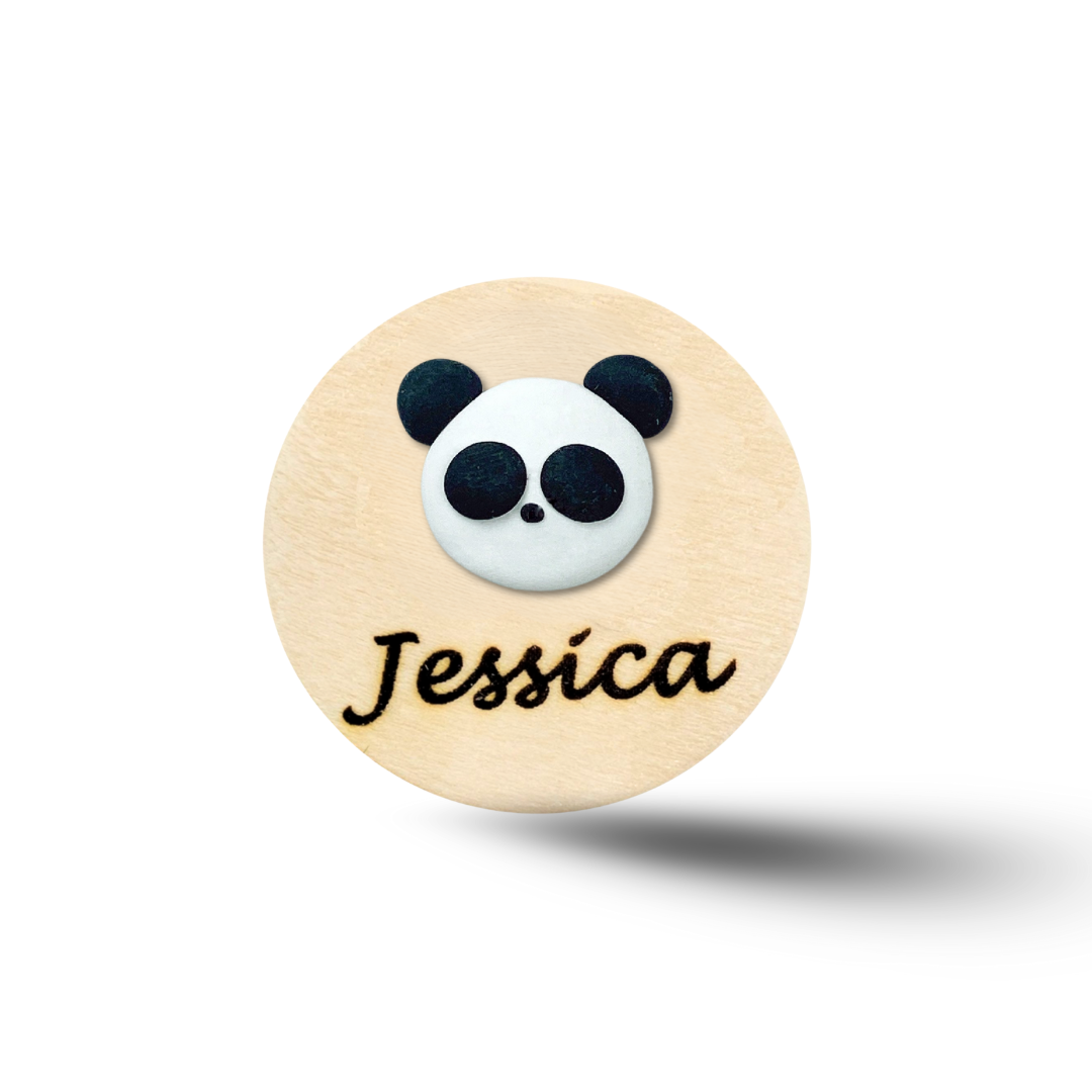 Handmade 3D Koala Personalized Name Badge Reel