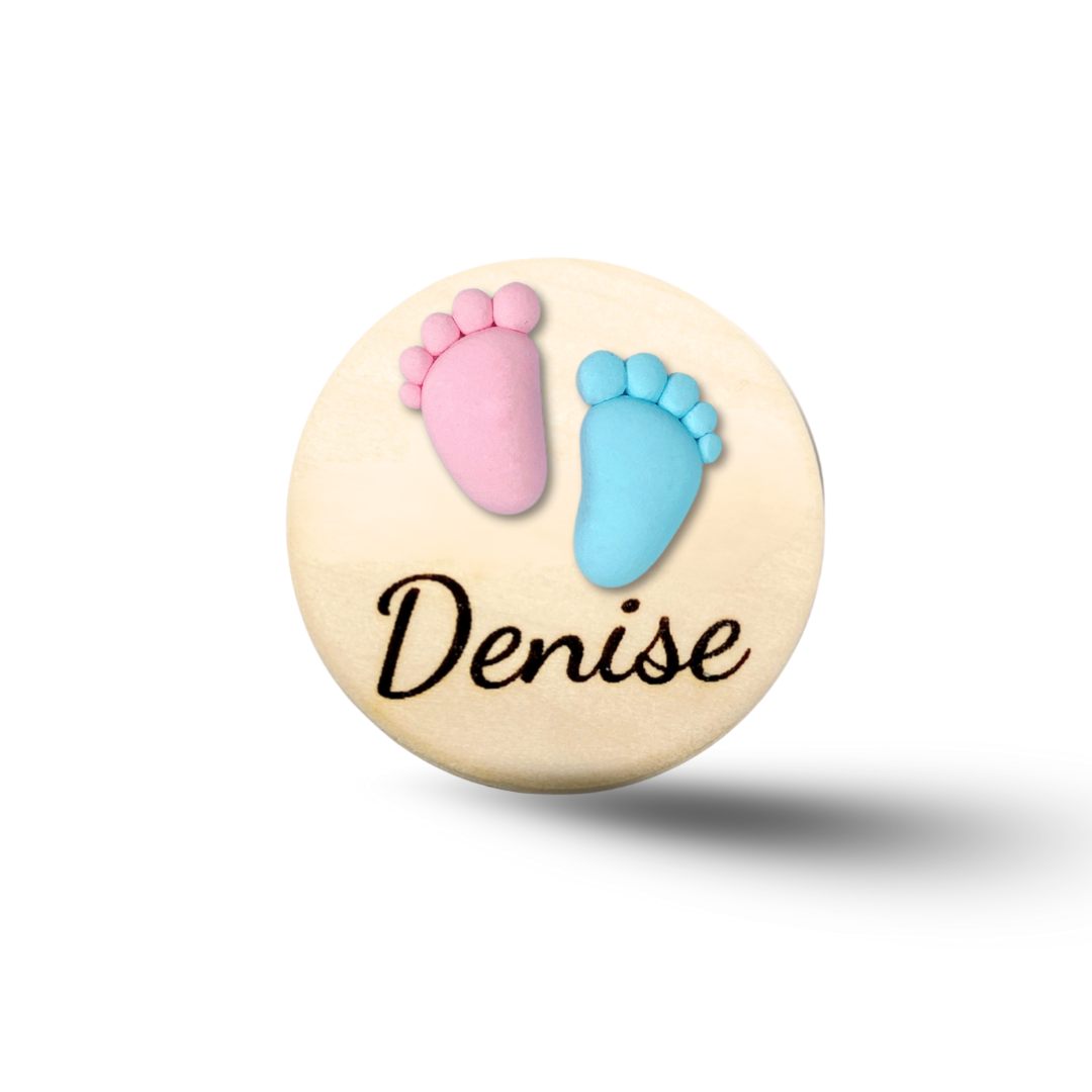 Handmade 3D Milk Bottle Obstetrics Midwife Personalized Name Badge Reel