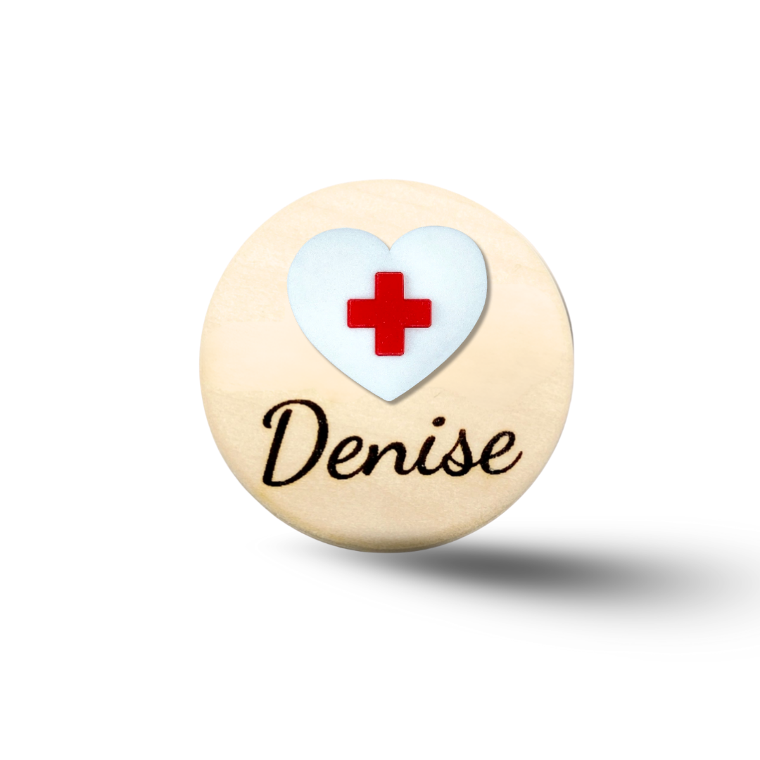 Handmade 3D Milk Bottle Obstetrics Midwife Personalized Name Badge Reel