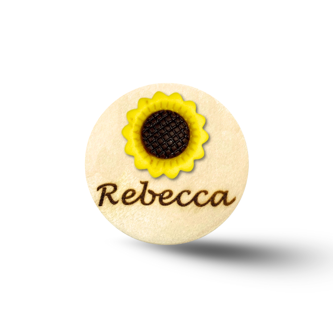 3D Morning Glory Personalized Name Badge Reel