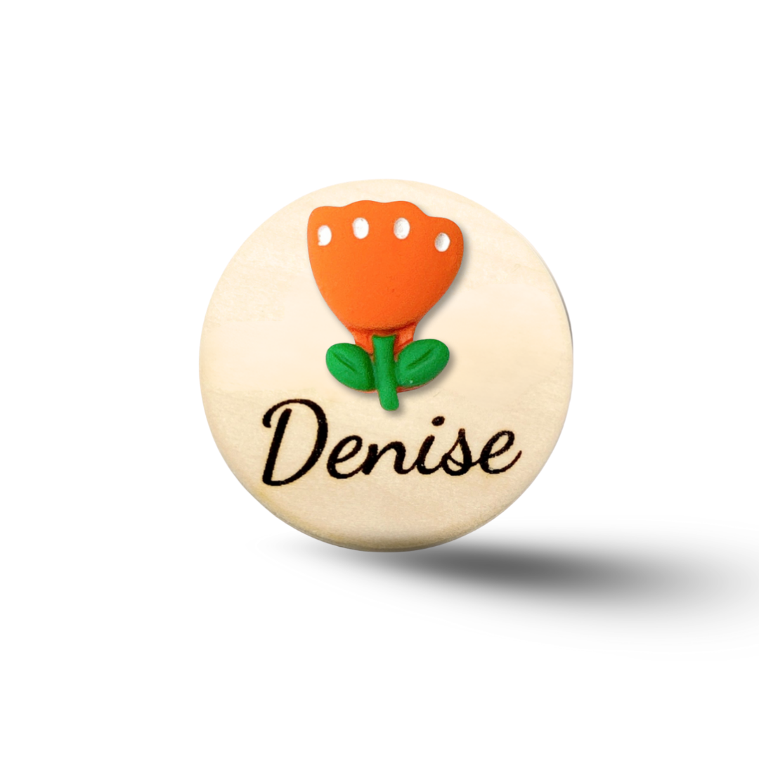 3D Morning Glory Personalized Name Badge Reel