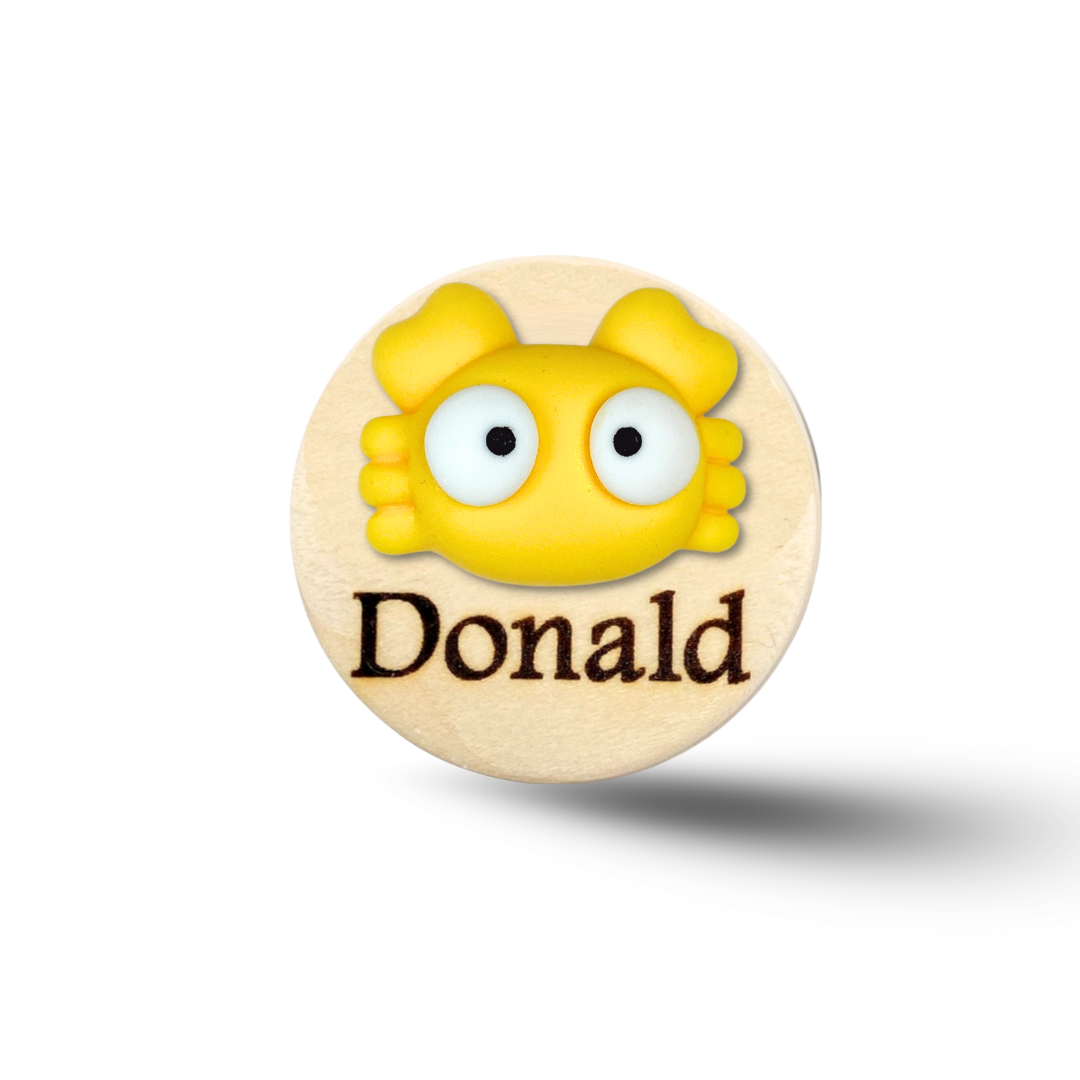 3D Blue Fish Personalized Name Badge Reel