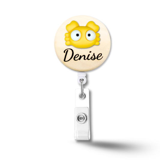 3D Crab Personalized Name Badge Reel