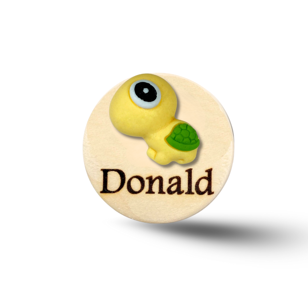 3D Blue Fish Personalized Name Badge Reel