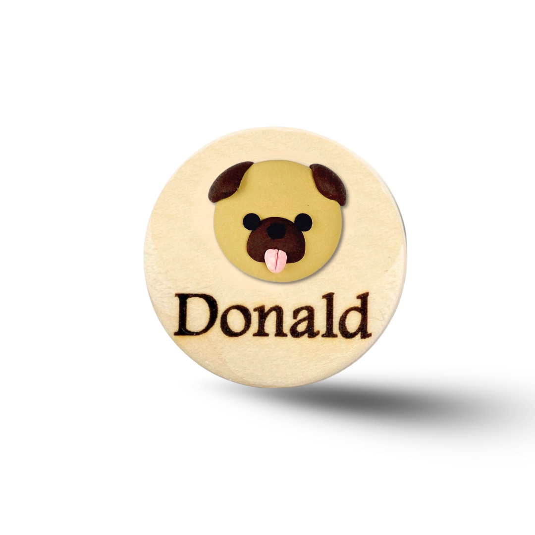 Handmade 3D Frog Personalized Name Badge Reel