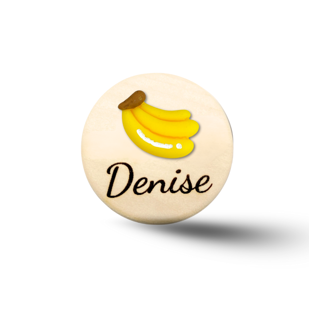 3D Banana Fruit Personalized Name Badge Reel