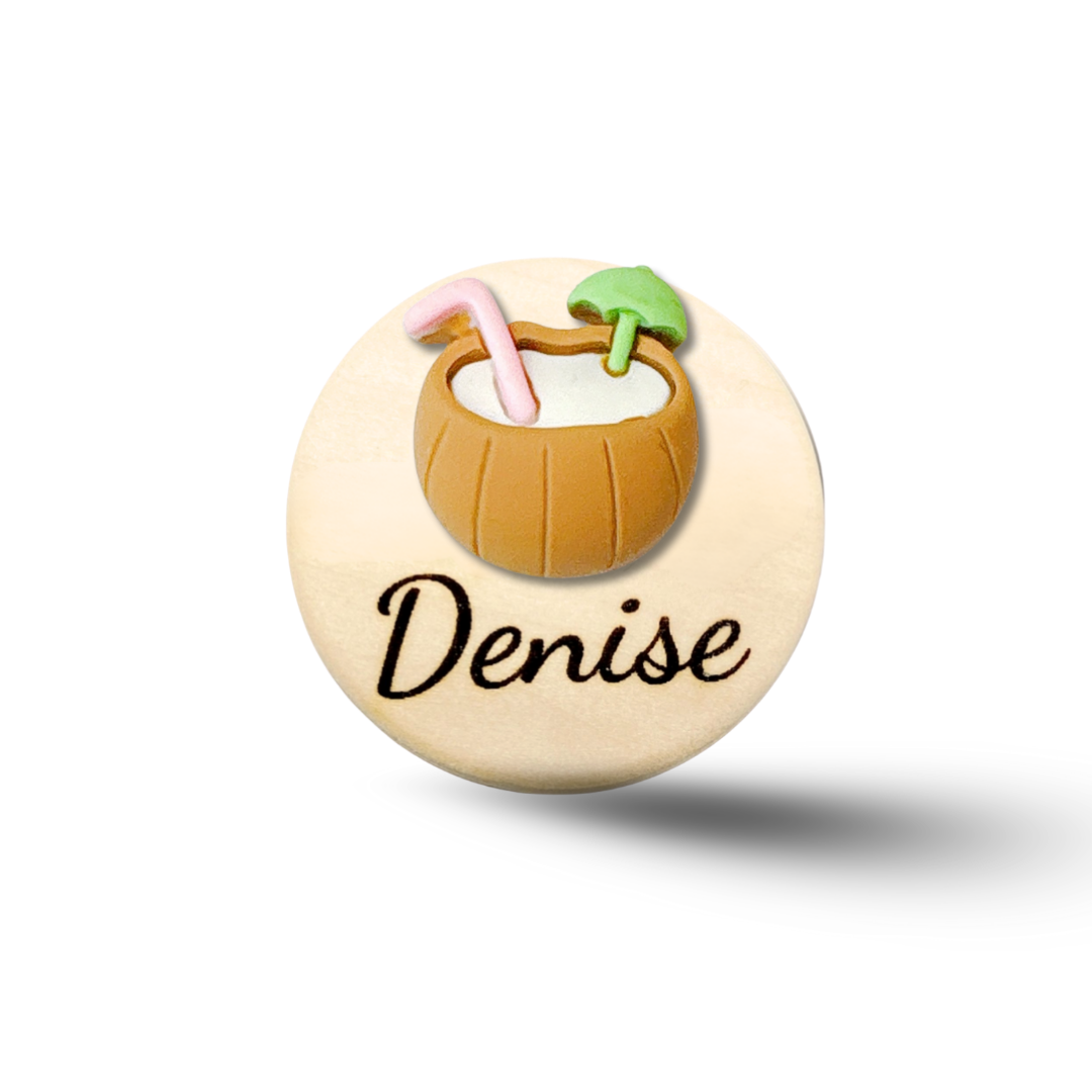 3D Coconut Tree Personalized Name Badge Reel