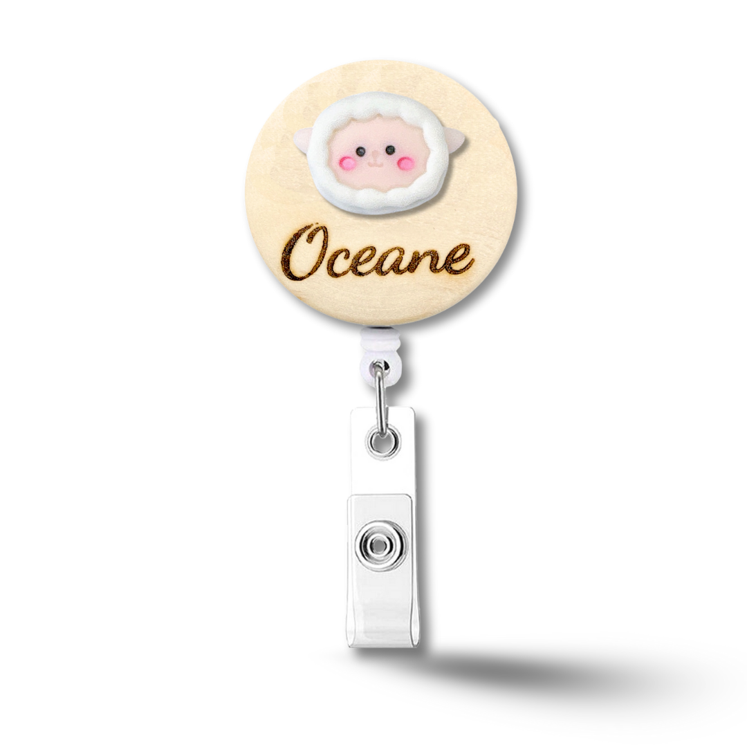 3D Chick Personalized Name Badge Reel