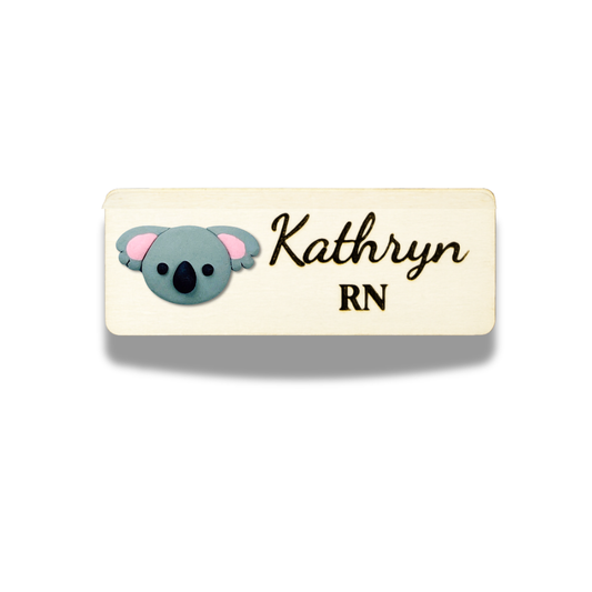 Handmade 3D Koala Personalised Name Tag