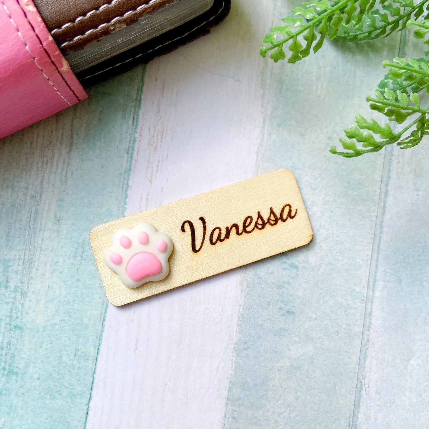 3D Animals Brown Paw Personalised Name Tag