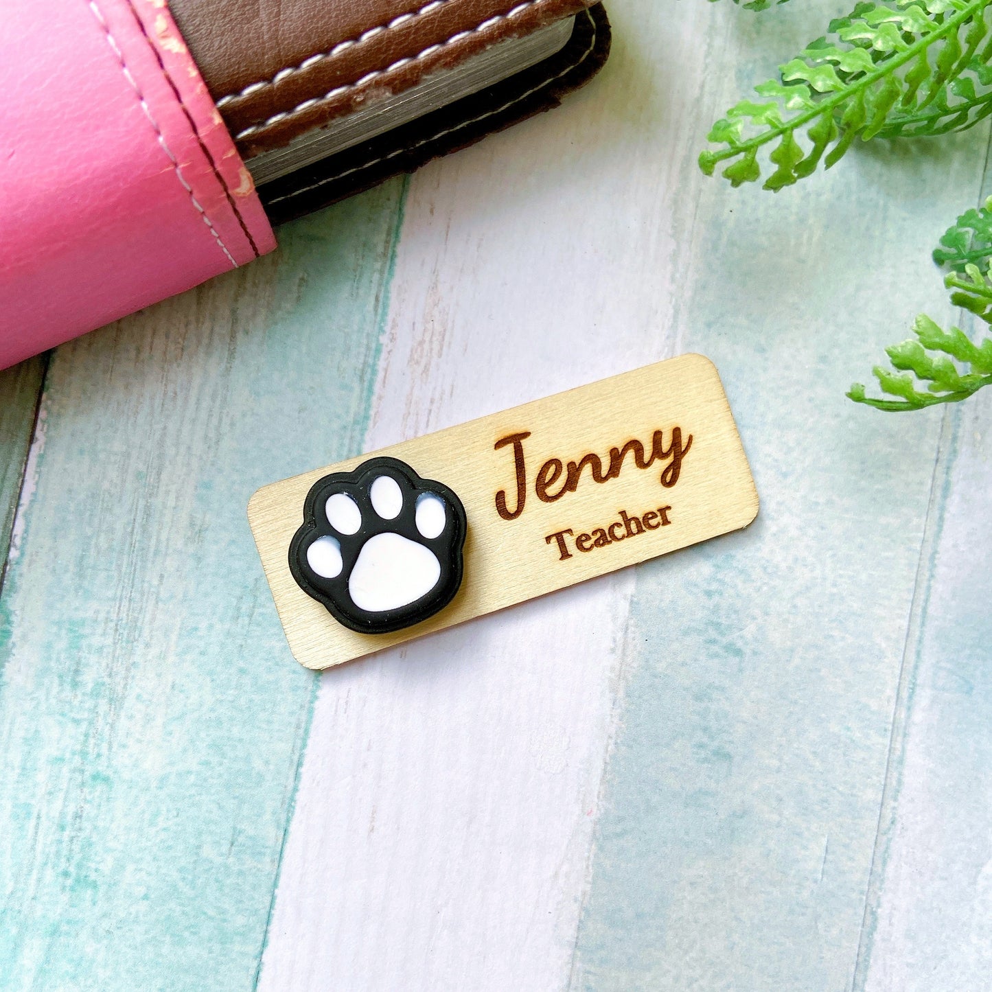 3D Animals Brown Paw Personalised Name Tag