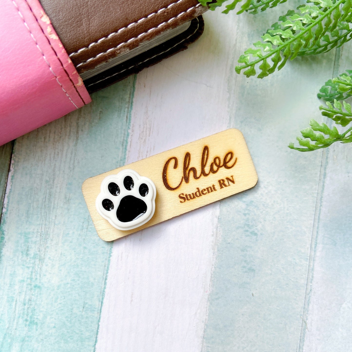 3D Animals Brown Paw Personalised Name Tag
