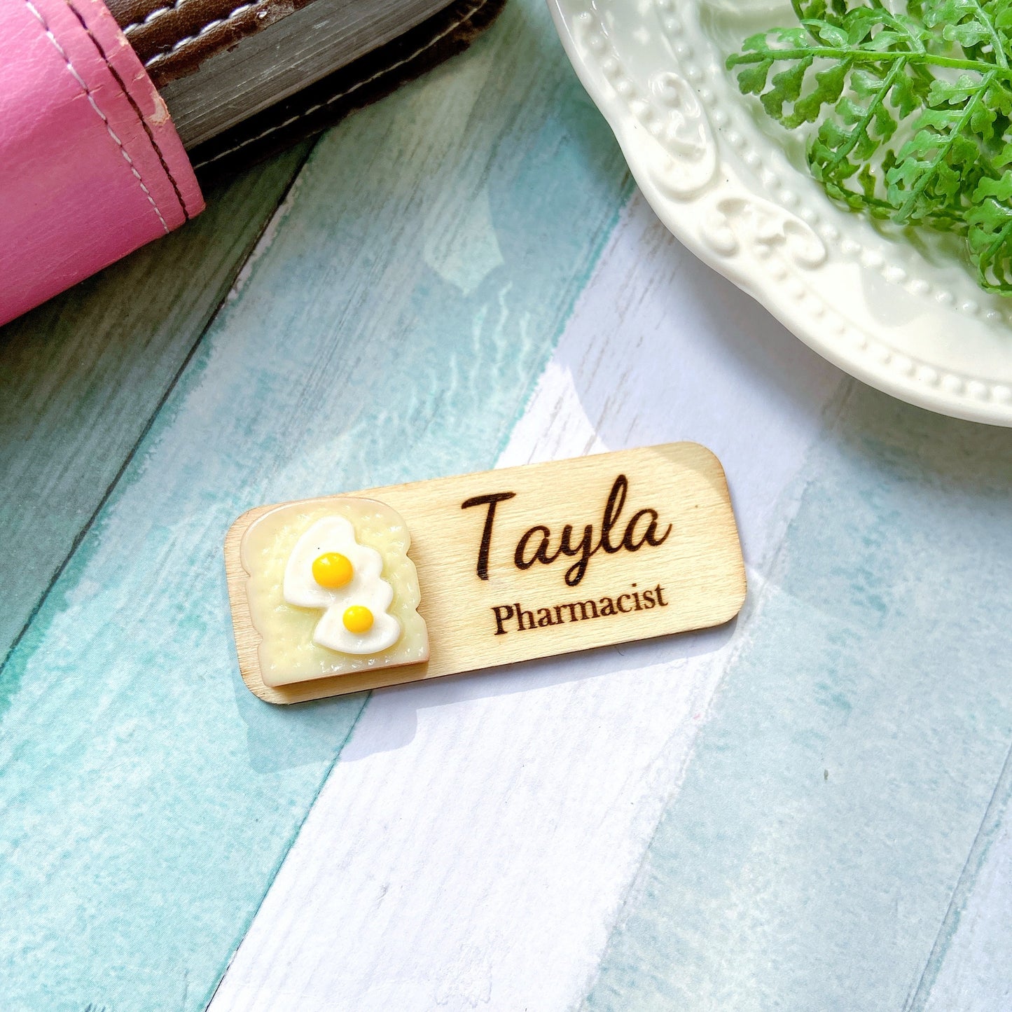 3D Cherry Cake Roll Personalized Name Tag