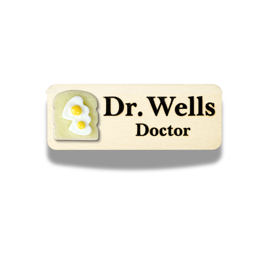 3D Egg Toast Personalized Name Tag