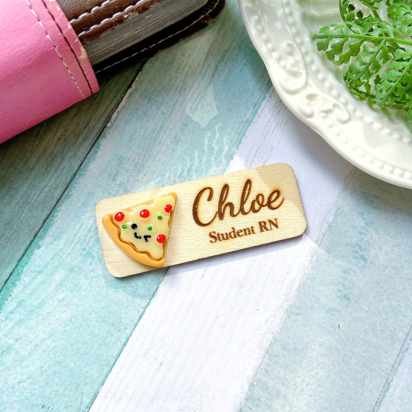3D Cherry Cake Roll Personalized Name Tag