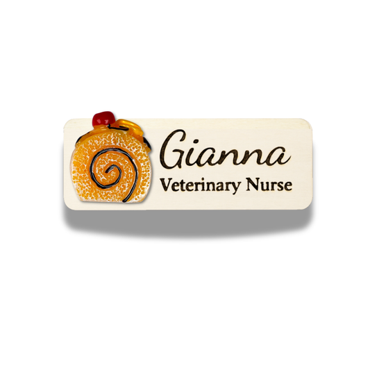 3D Swiss Roll Personalized Name Tag