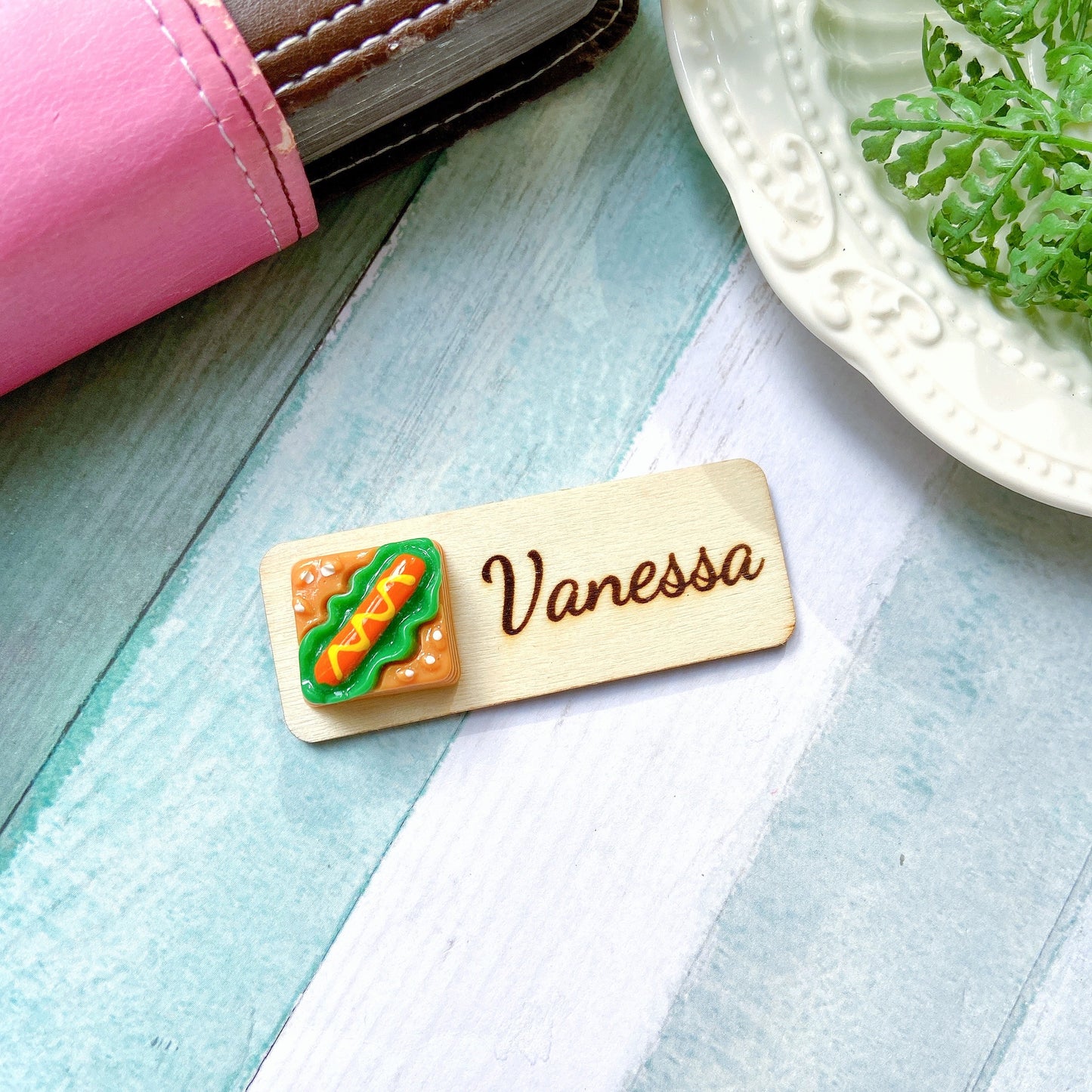 3D Cherry Cake Roll Personalized Name Tag