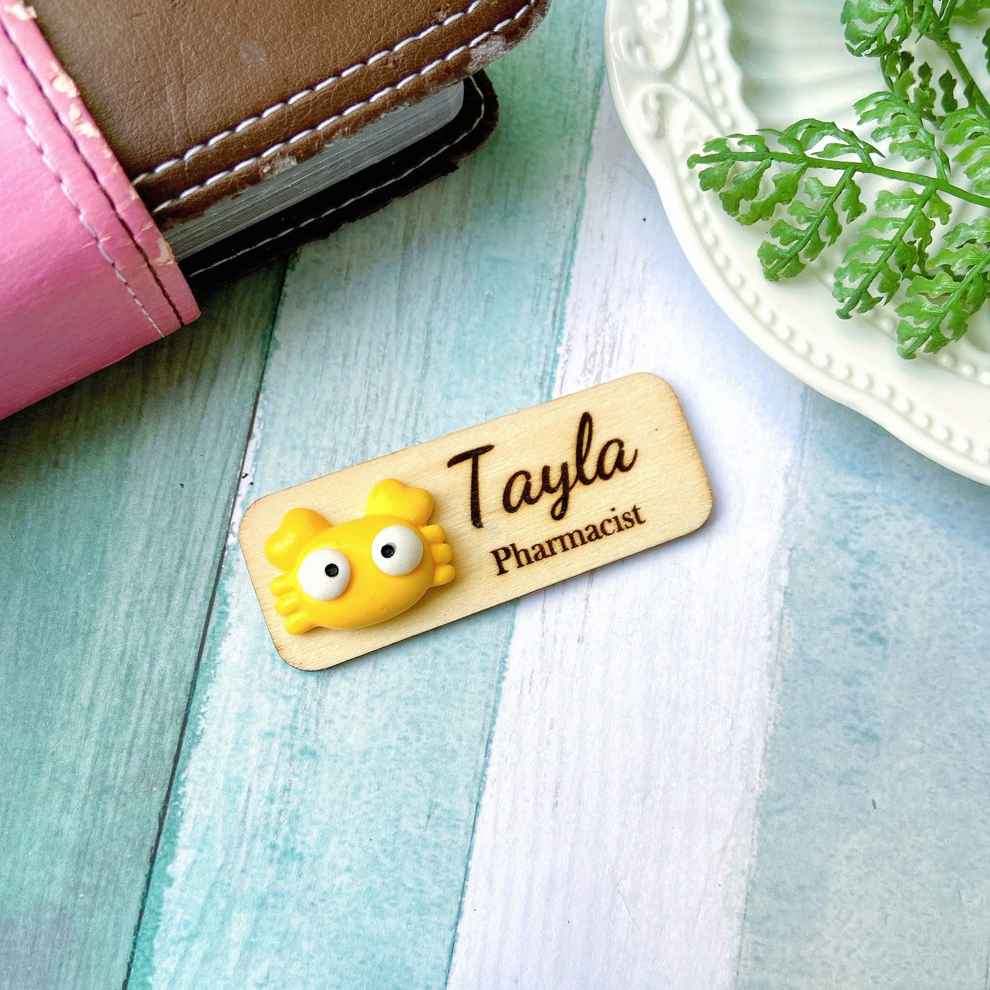 3D Blue Fish Aquarium Marine Life Personalised Name Tag