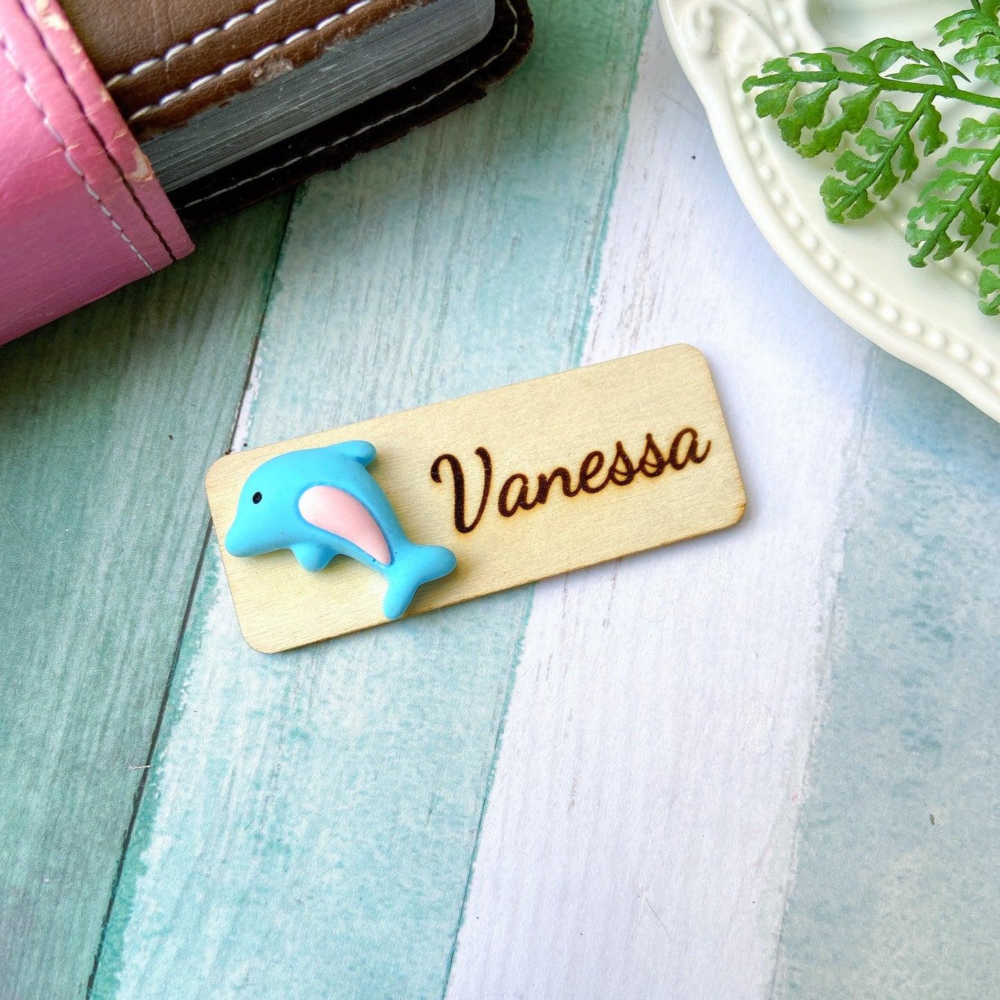 3D Blue Fish Aquarium Marine Life Personalised Name Tag