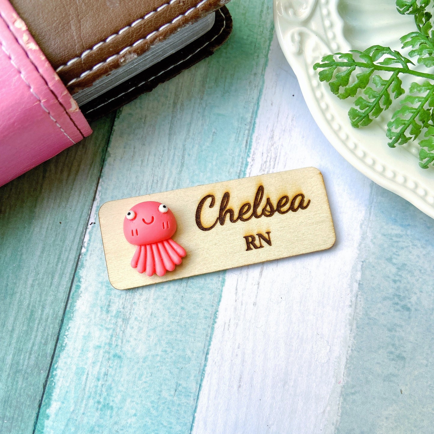 3D Blue Fish Aquarium Marine Life Personalised Name Tag