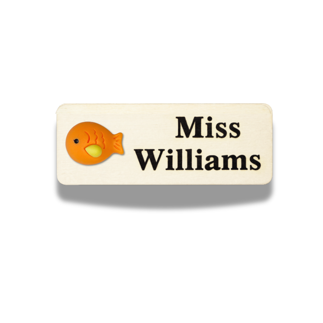 3D Blue Fish Aquarium Marine Life Personalised Name Tag