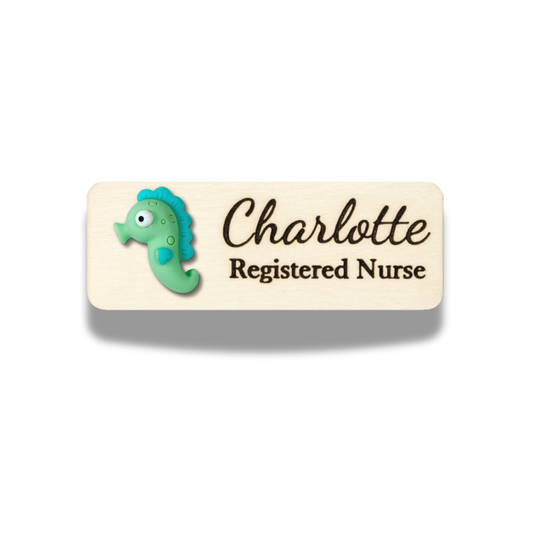 3D Seahorse Aquarium Marine Life Personalised Name Tag