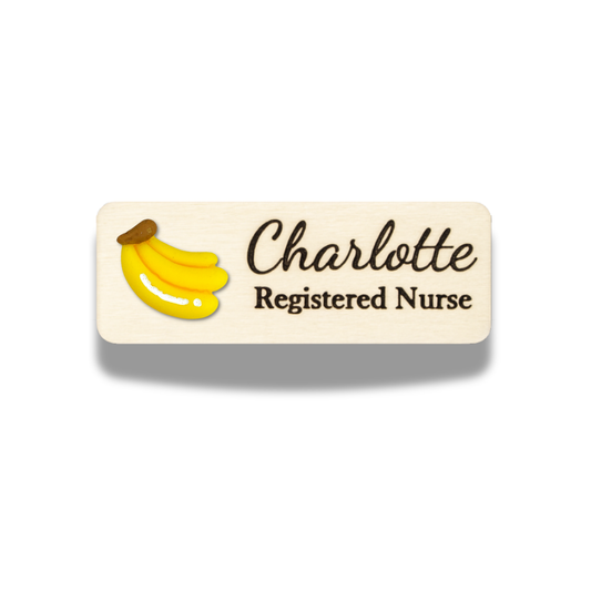 3D Banana Fruit Personalized Name Tag