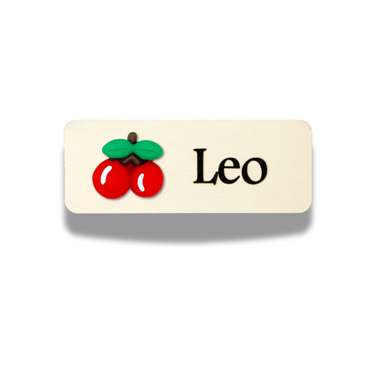 3D Cherry Fruit Personalized Name Tag