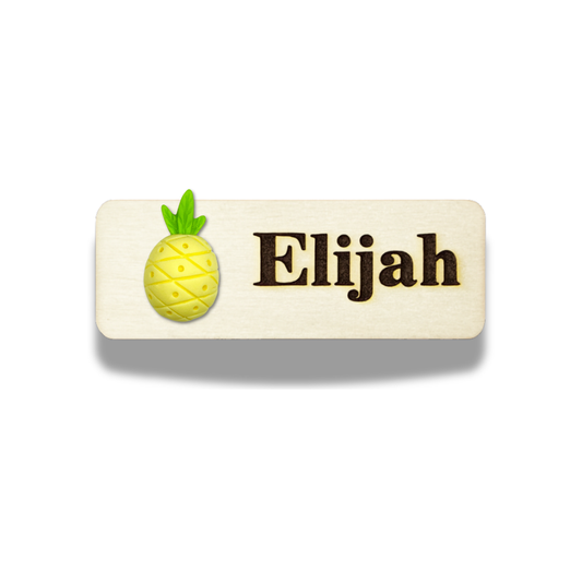 3D Pineapple Fruit Personalized Name Tag