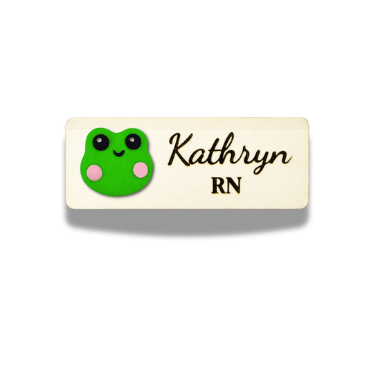 Handmade 3D Frog Personalised Name Tag