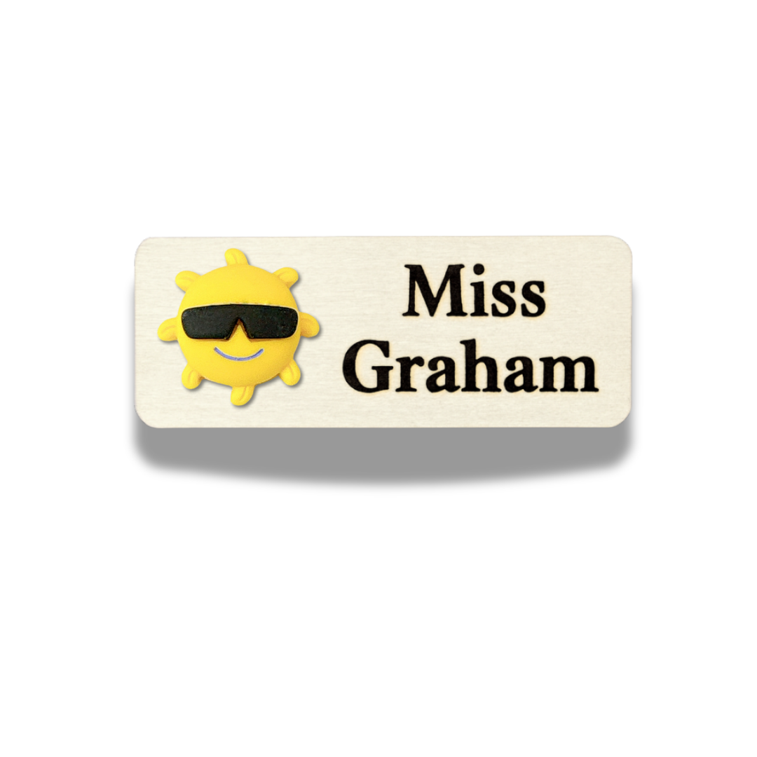 3D Coconut Drink Summer Theme Personalised Name Tag