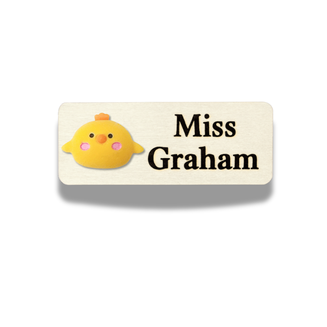 3D Chick Animals Personalised Name Tag