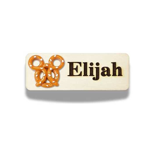 Bakery 3D Pretzel Bread Personalized Name Tag
