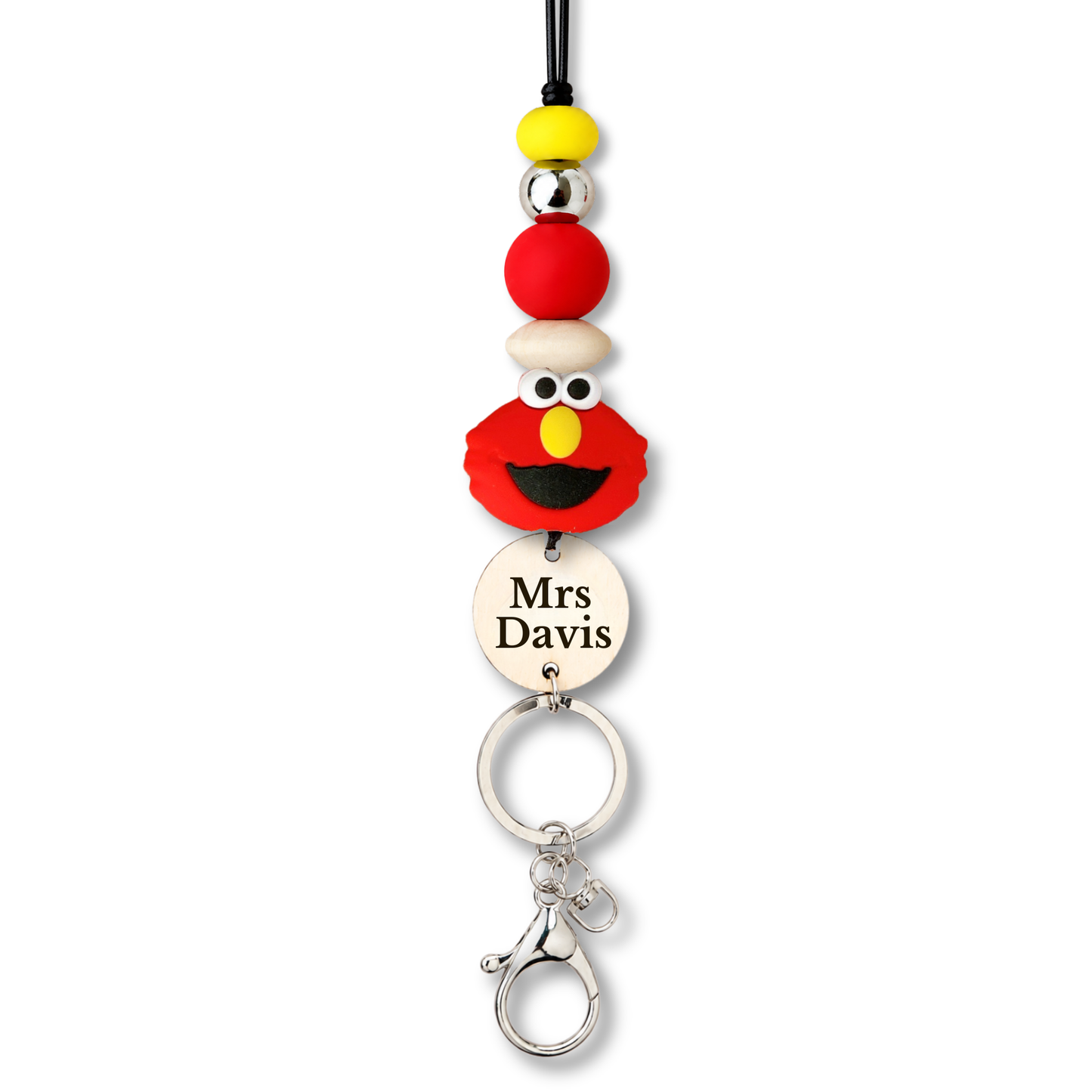 Cookie Monster Personalized Name Teacher ID Key Lanyard