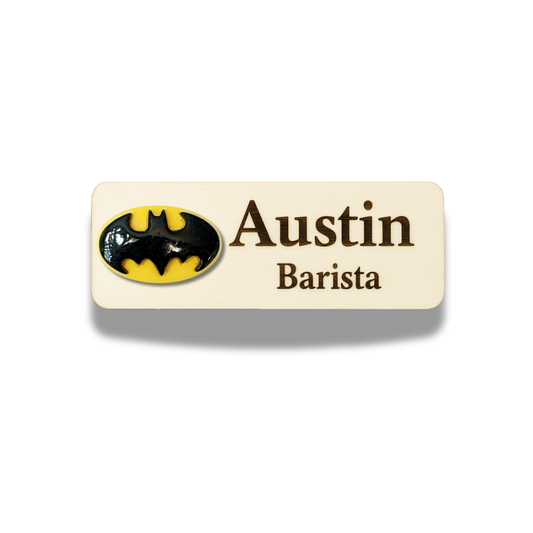 3D Batman Logo Super Hero Personalised Name Tag