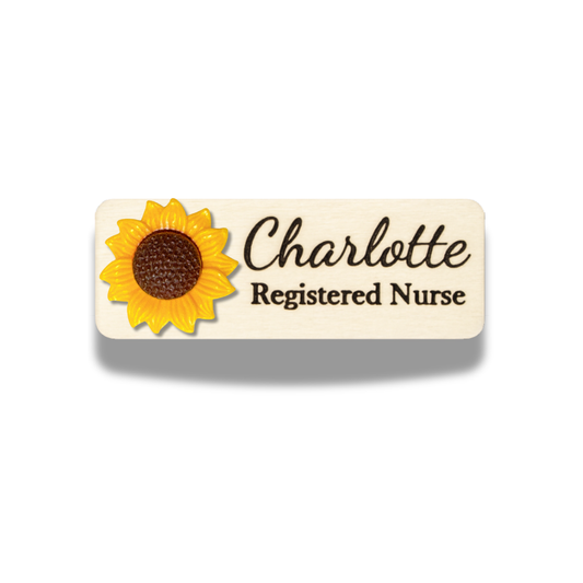 3D Large Sunflower Personalised Name Tag