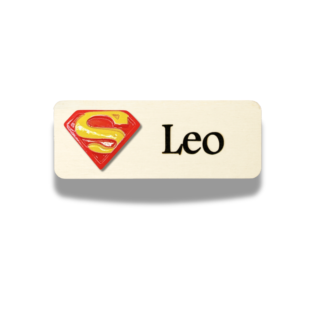 3D Batman Head Super Hero Personalised Name Tag