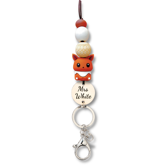 Pokemon Eevee Inspired Personalized Name Teacher ID Key Lanyard