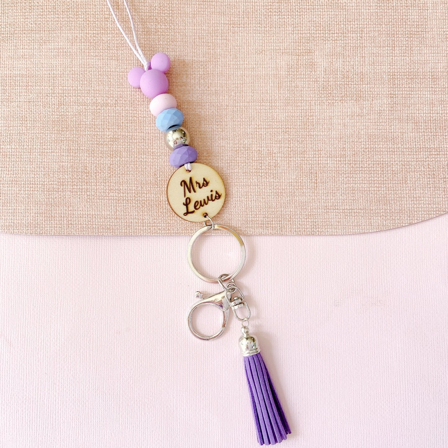 Personalised Cartoon Mouse Teacher Lanyard