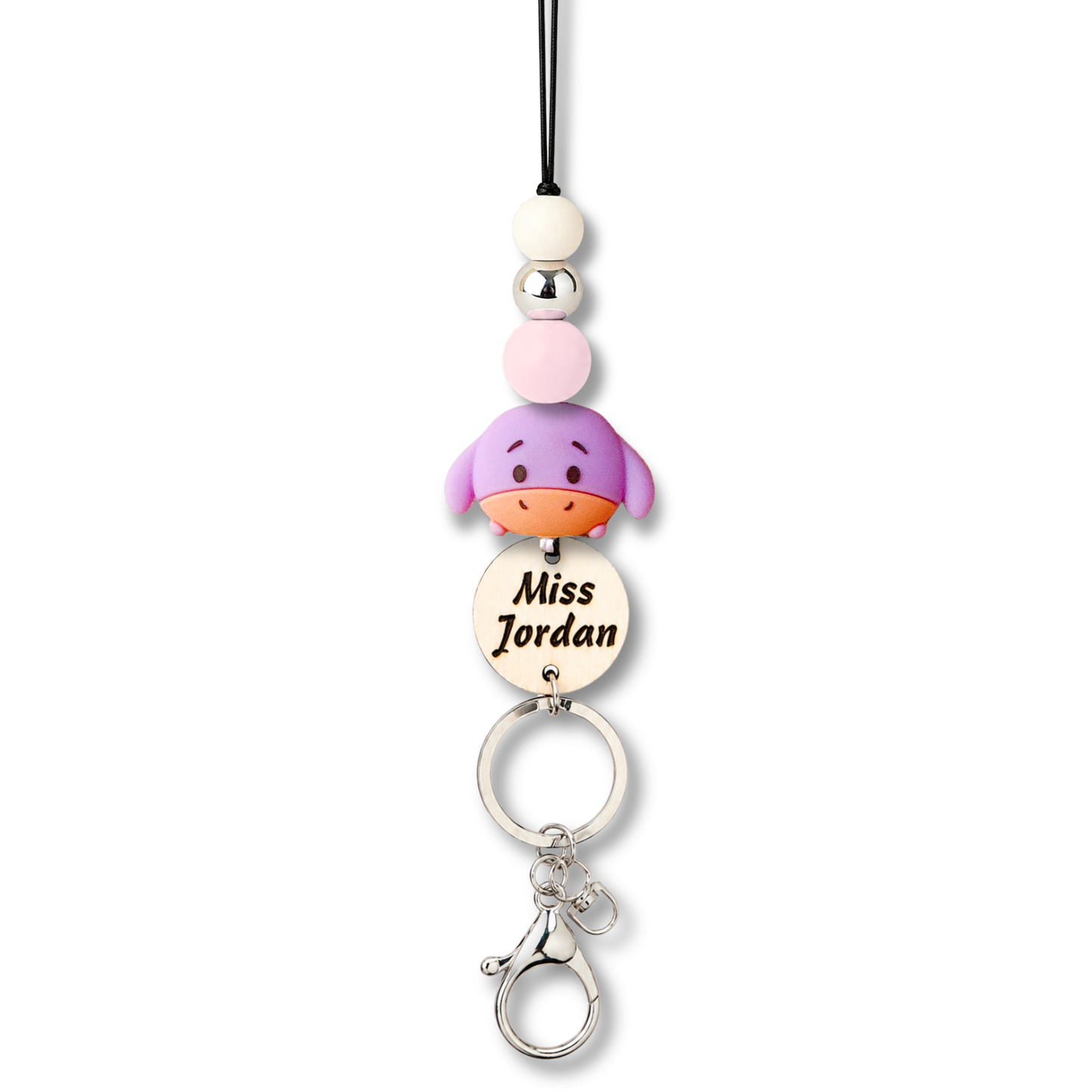 Eeyore Personalized Name Teacher ID Key Lanyard