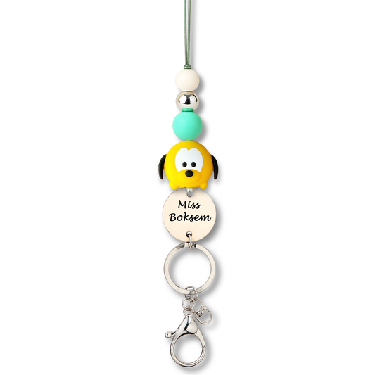 Pluto Personalized Name Teacher ID Key Lanyard