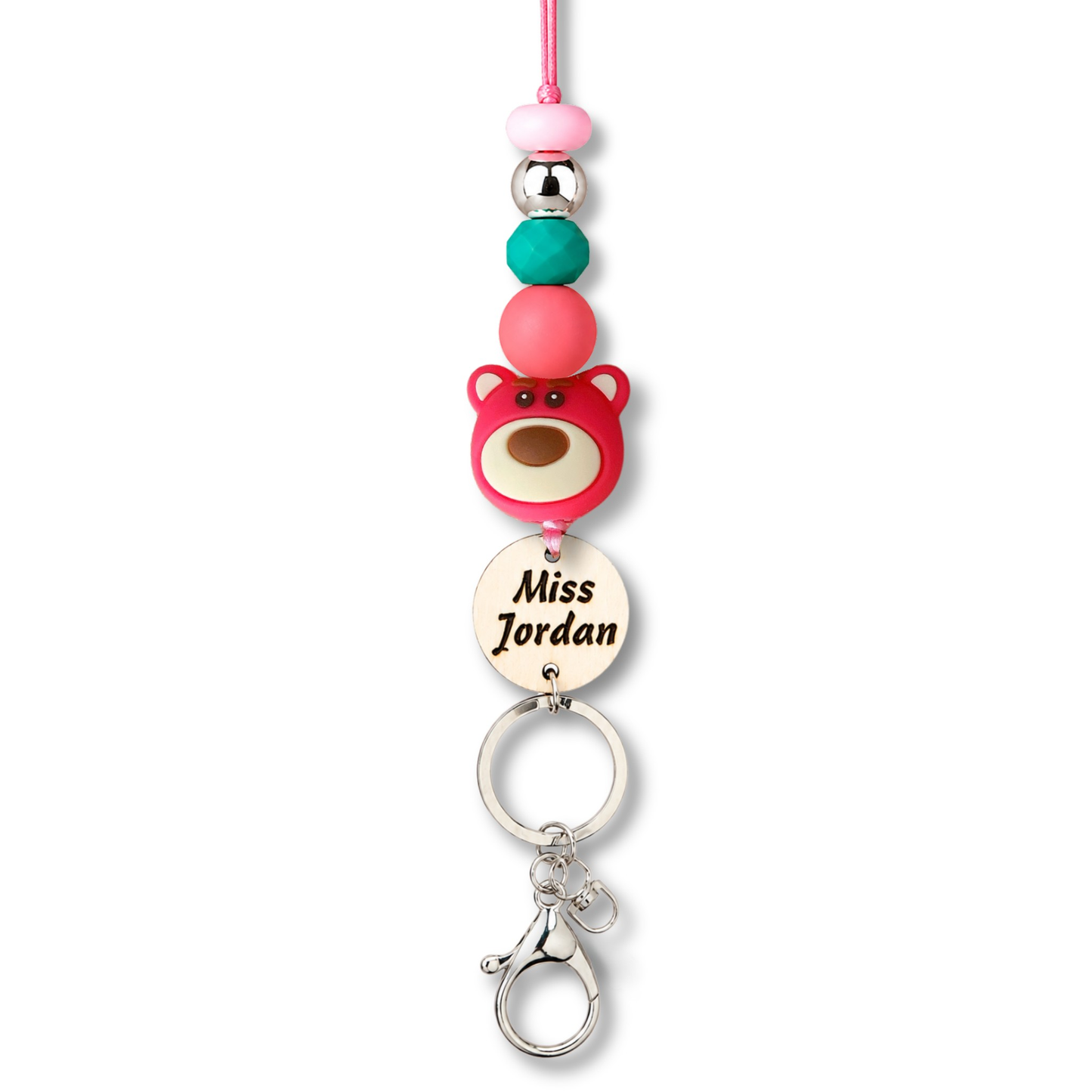 Toy Story Lotso Bear Inspired Personalized Name Teacher ID Key Lanyard