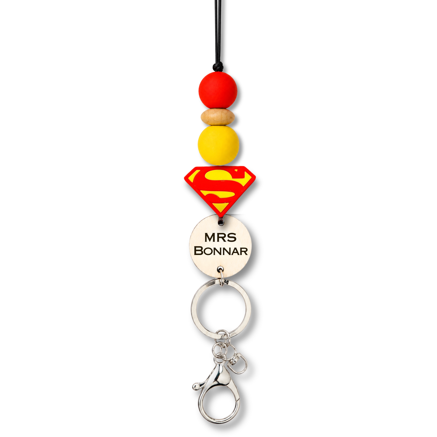 Supreman Suprehero Inspired Personalized ID Key Lanyard