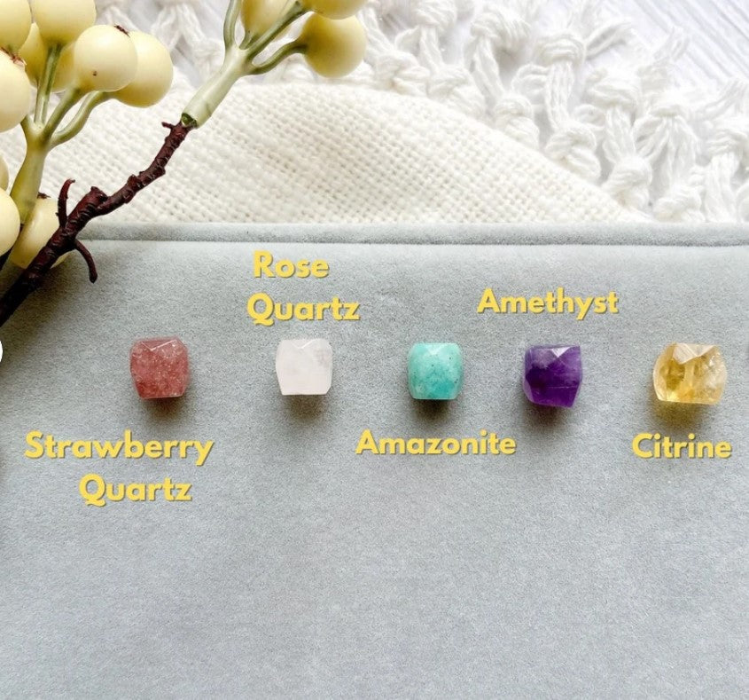 Natural Stone Bible Message with Gold Leaf Essential Oil Car Hanging Charm