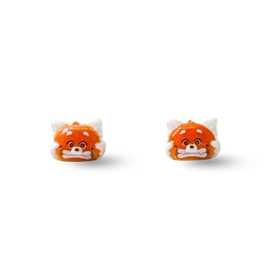 Red Panda Turning Red Inspired Hypoallergenic Stud Earrings
