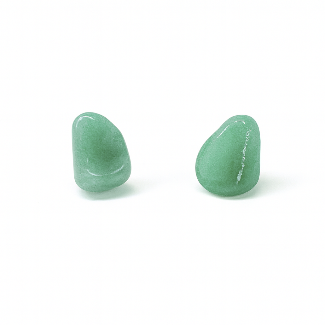 Large Aventurine Tumbled Natural Stone Earrings