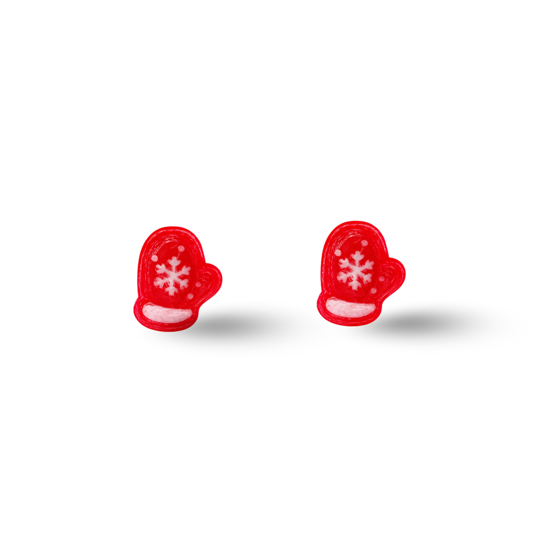 Snowman Christmas Joy Surgical Steel Hypoallergenic Stud Earrings