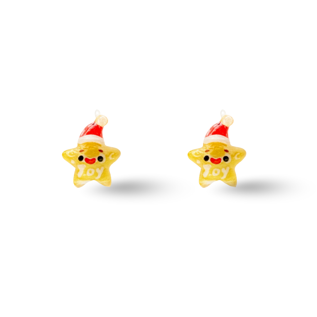 Snowman Christmas Joy Surgical Steel Hypoallergenic Stud Earrings