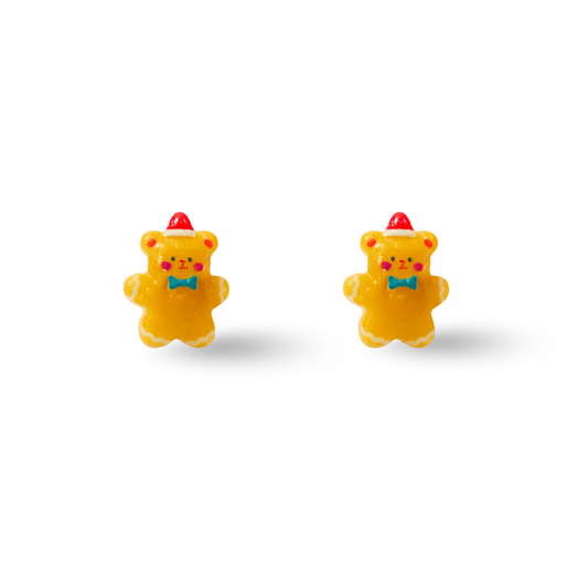 Christmas Bear Surgical Steel Hypoallergenic Stud Earrings